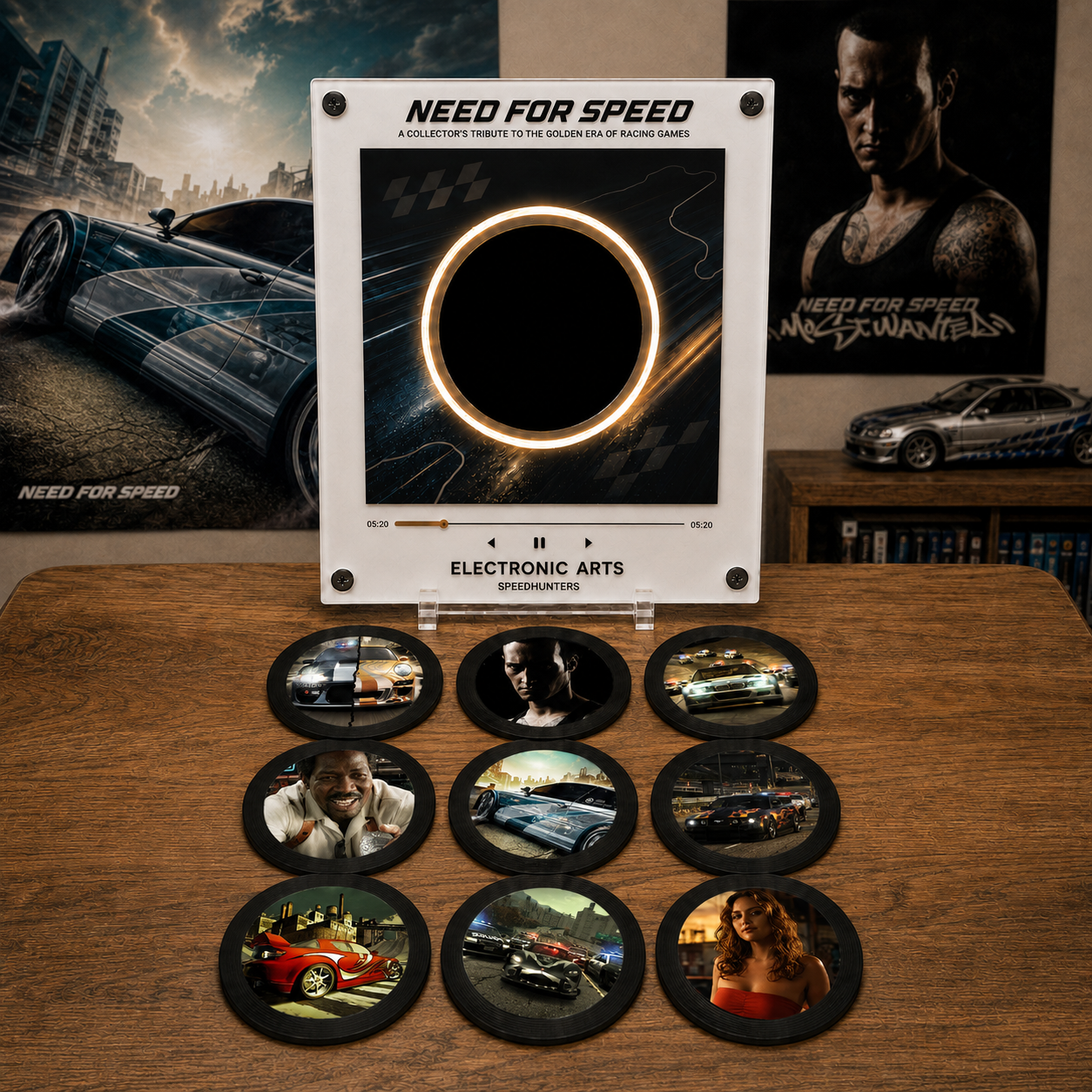 NFSVinyl Most Wanted Edition vinyl frame with collectible discs