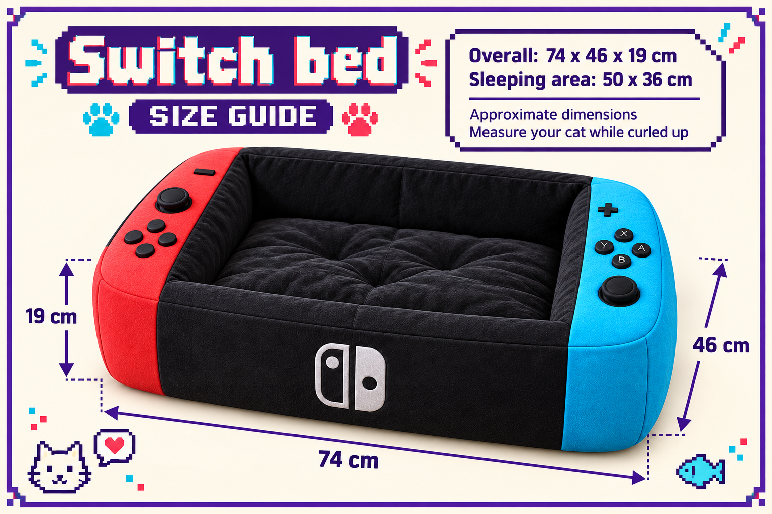 Switch bed — dimensions and sleeping area